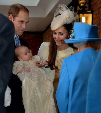 Kate Middleton, príncipe William, príncipe George, batizado 