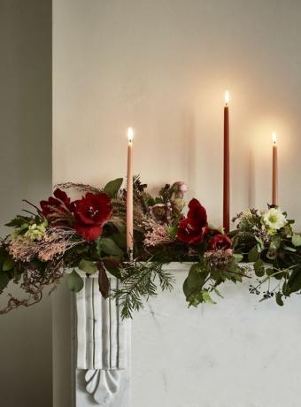 estima de prateleira de velas de decoração de celebração de inverno sazonal