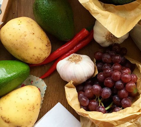 legumes de frutas de compras grátis de plástico