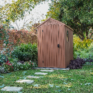 Galpão de armazenamento Apex para jardim ao ar livre