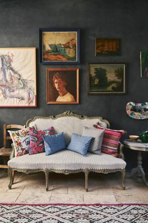 sala de estar eclética de Annie Sloan