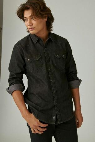 Camisa ocidental jeans Sawtooth