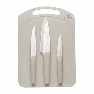 Conjunto de facas orgânicas com tábua