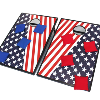 Conjunto de cornhole de bandeira dos EUA