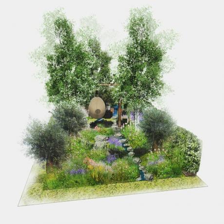 jardim orgânico do vale de yeo no show de flores de chelsea 2021 mostrar jardins