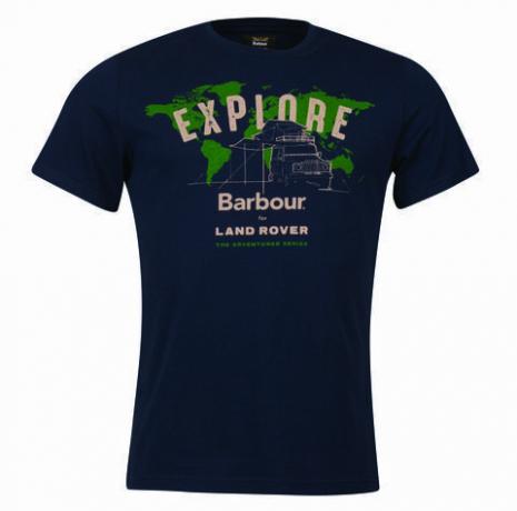 T-shirt Barbour Land Rover Defender Explore Graphic Print, Marinha, £ 34.95