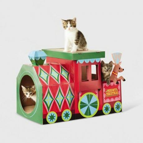 Casa de gato de trem de férias Toy Kingdom