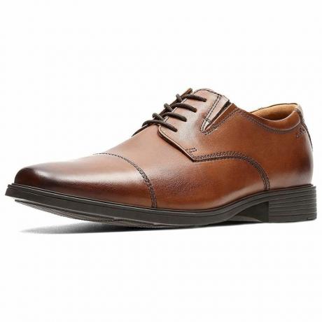 Sapato Oxford Masculino Tilden Boné Couro Castanho Escuro