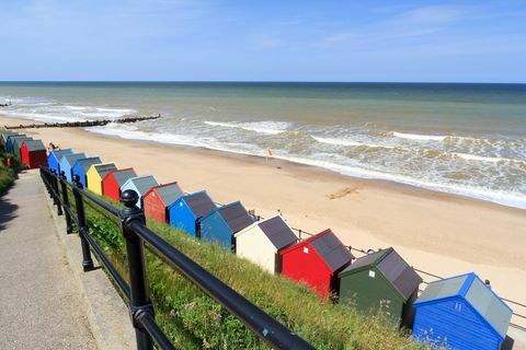 Mundesley Beach Huts Norfolk Inglaterra