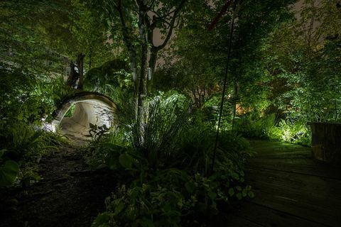 Chelsea Flower Show - De volta ao jardim da natureza, Kate Middleton, à noite, iluminação Philips