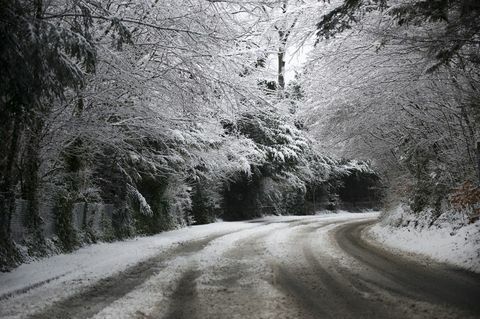 estradas de gelo neve campo