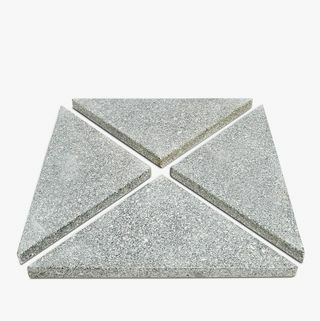 Base de guarda-sol: Lajes de granito Pesos de base de guarda-sol, 60kg, Embalagem de 4, Cinza