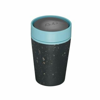 Copo de café reciclado rCUP 8 oz (227 ml) - Black & Teal