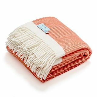 Atlantic Blankets Coral Wool Herringbone Cobertor
