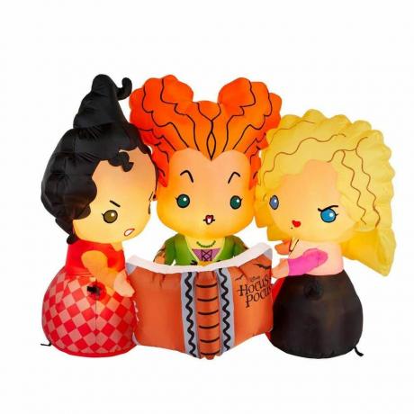 5 pés LED Hocus Pocus Sanderson Sisters com livro de feitiços inflável