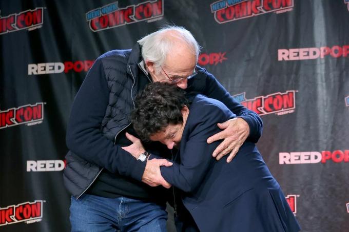 christopher lloyd l e michael j fox comic con reunião