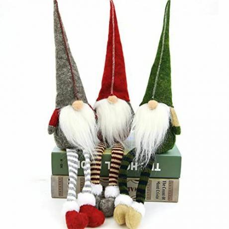 3 peças de decoração de gnomos suecos