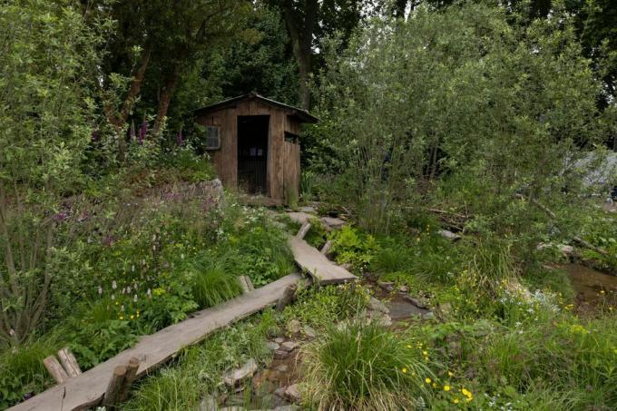 uma paisagem reconstituída da grã-bretanha rhs chelsea flower show