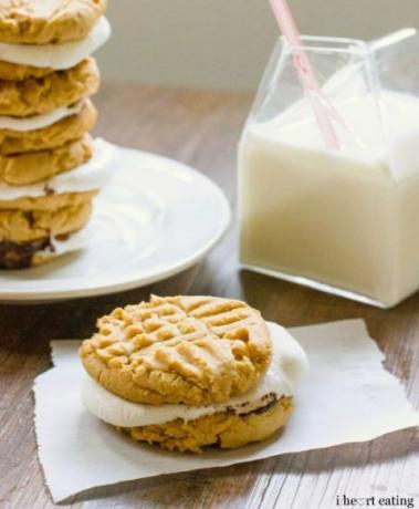 biscoitos de sanduíche fluffernutter