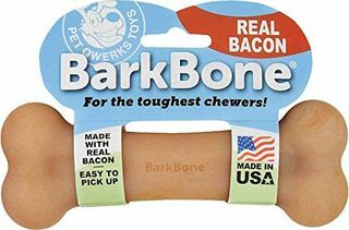 Pet Qwerks BarkBone com infusão de BACON REAL 