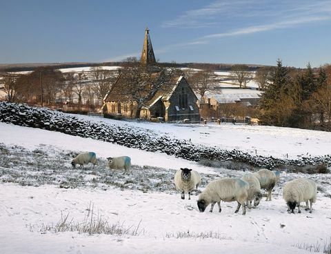 Neve em North Yorkshire