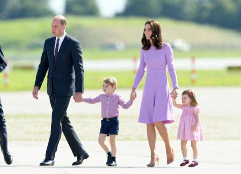 Príncipe William, Príncipe George, Duquesa de Cambridge e Princesa Charlotte na Alemanha