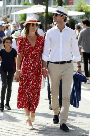 vestido vermelho aberto francês de pippa middleton