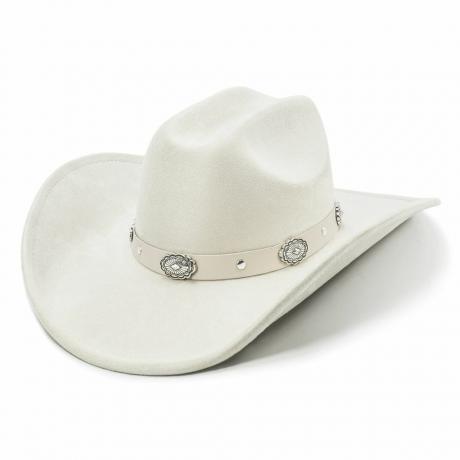 Chapéu de cowboy de feltro marfim