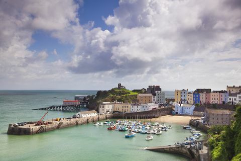 Tenby País de Gales destinos populares no campo em 2018