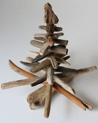 Decoração de madeira para árvore de Natal de troncos