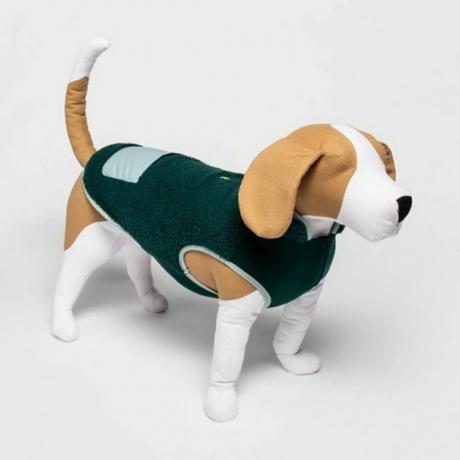 Colete Sherpa para cães e gatos com marcador verde