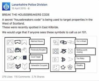 Os assaltantes estão usando esse código para marcar sua casa para uma invasão