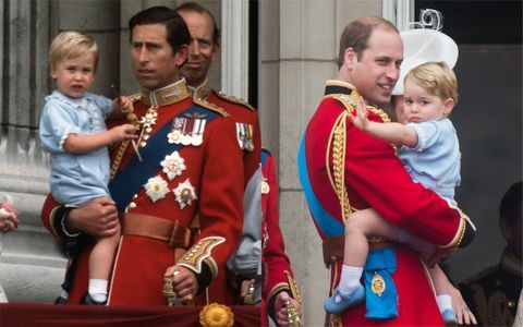 Príncipe George e Príncipe William em Trooping the Color