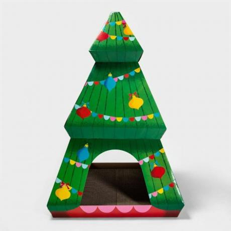 Casa para gatos multinível com árvore de Natal