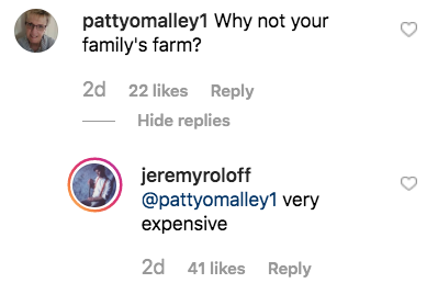 O comentário de Jeremy Roloff no Instagram de si mesmo e Audrey em uma fazenda está deixando os fãs de 'LPBW' tristes ”