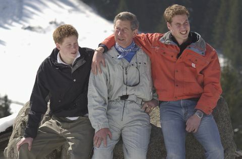 Família real em viagem de esqui