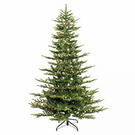 Árvore de Natal artificial Puleo International 7,5 pés pré-iluminada Aspen Fir 