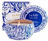 La Jolíe Muse Citronella Vela Mosquito Repelente de insetos 100% Soja Cera de viagem Lata de viagem Interior e Exterior 45 Horas