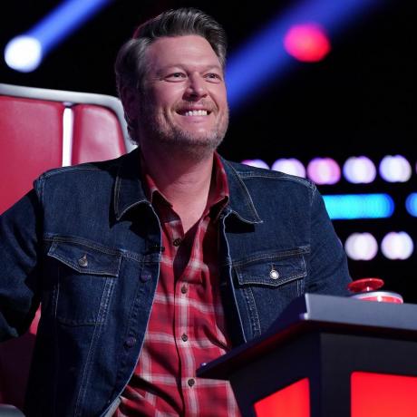 'the voice' 2022 treinador e cantor de música country blake shelton com a esposa gwen stefani durante as audições