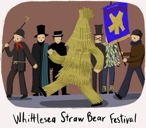 Straw Bear Festival - tradições britânicas mais estranhas - Character Cottages