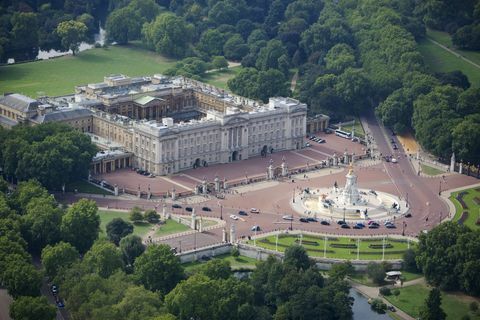 ariel vista do palácio de buckingham