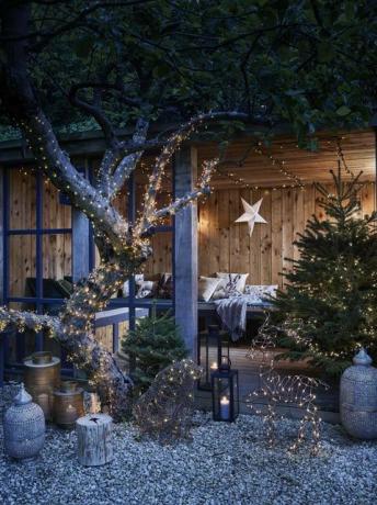 luzes de natal, de uma seleção, centros de jardinagem dobbies